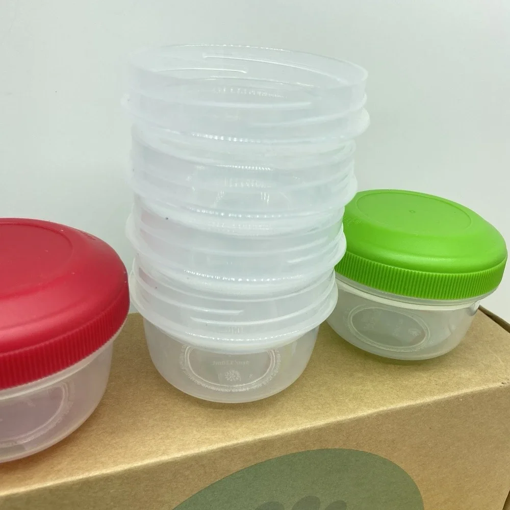 Wee Sprout Baby Food Storage Jars Set of 12 - 4oz with Lids - BPA Free NEW